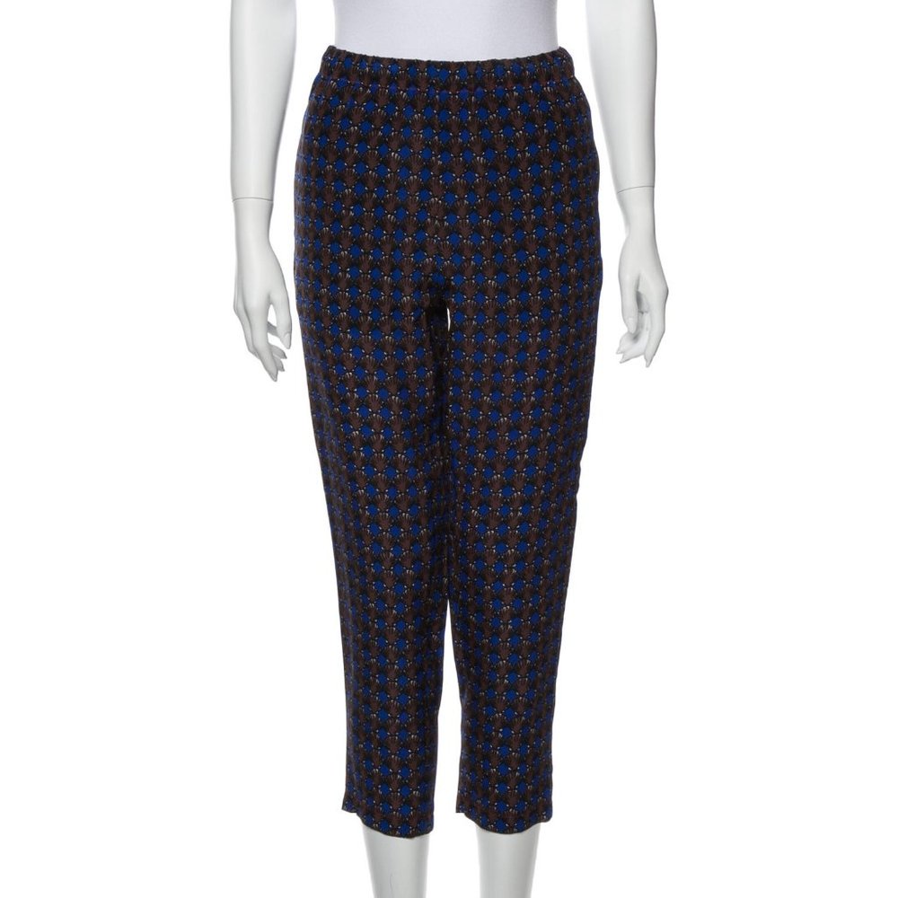 Marni silk crepe trouser in shell print 36